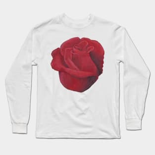 Red Rose Drawing Long Sleeve T-Shirt